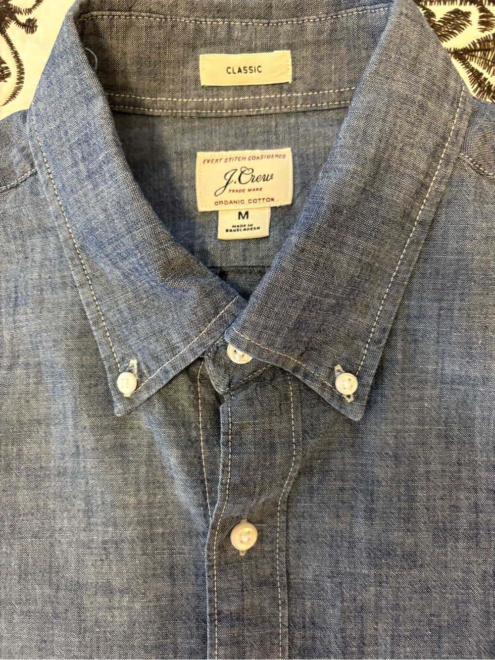 J. Crew Men's Chambray Button-Down Shirt - Blue